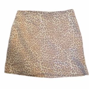 Wild Fable Skirt Size 6 Womens Light Pink Leopard Animal Print Mini